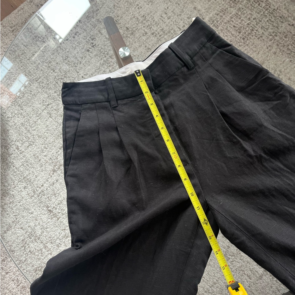 Aritzia Wilfred The Effortless Pant™ Linen Black High-Waisted Wide-leg Size 2 - Picture 12 of 16